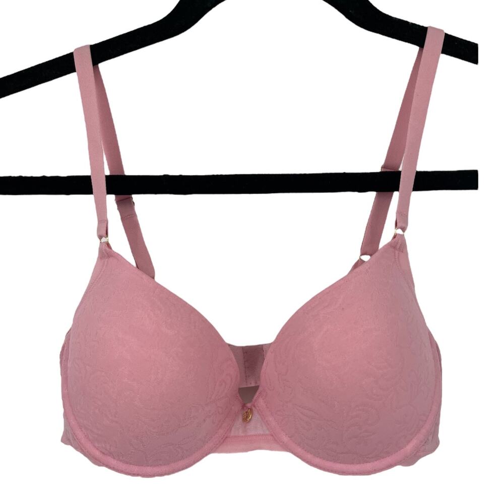 Natori Bra 136059 Sheer Jacquard full fit contour underwire pink size 34D